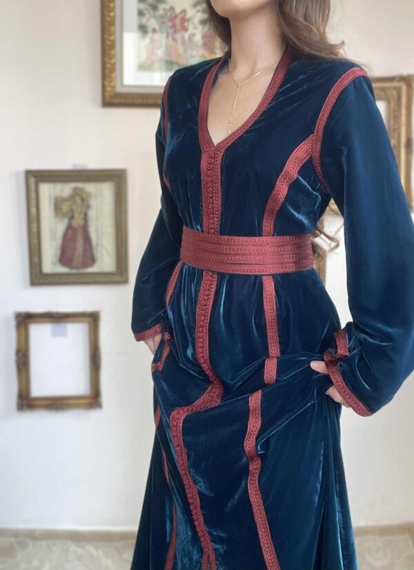 Caftan Velours Bleu Cannard