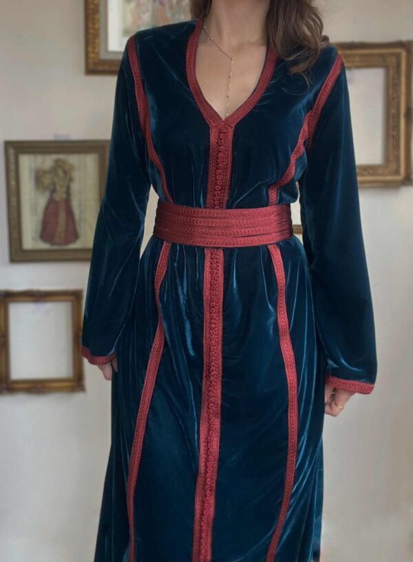Caftan Velours Bleu Cannard