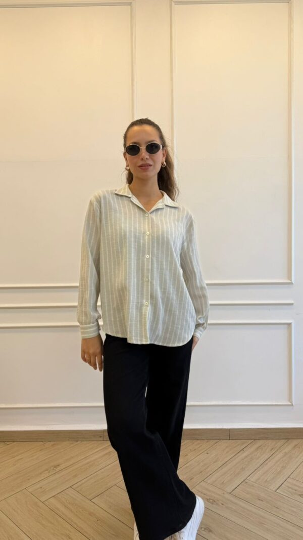 Chemise en lin à rayure