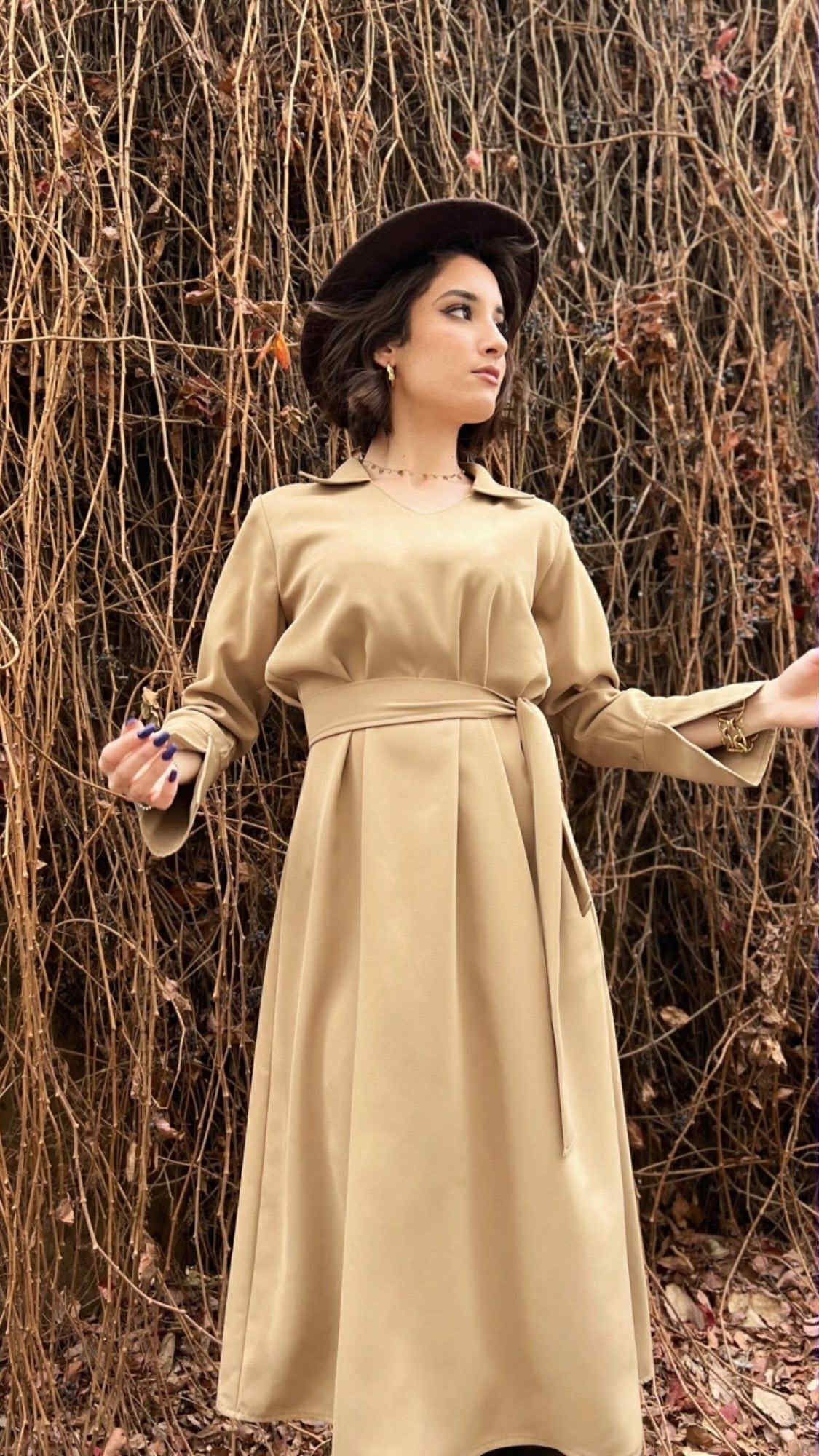 robe mine store Robe moutarde