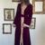 Caftan Velours Bordeaux