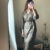 robe en lin produit marque algérienne Robe en lin brodée