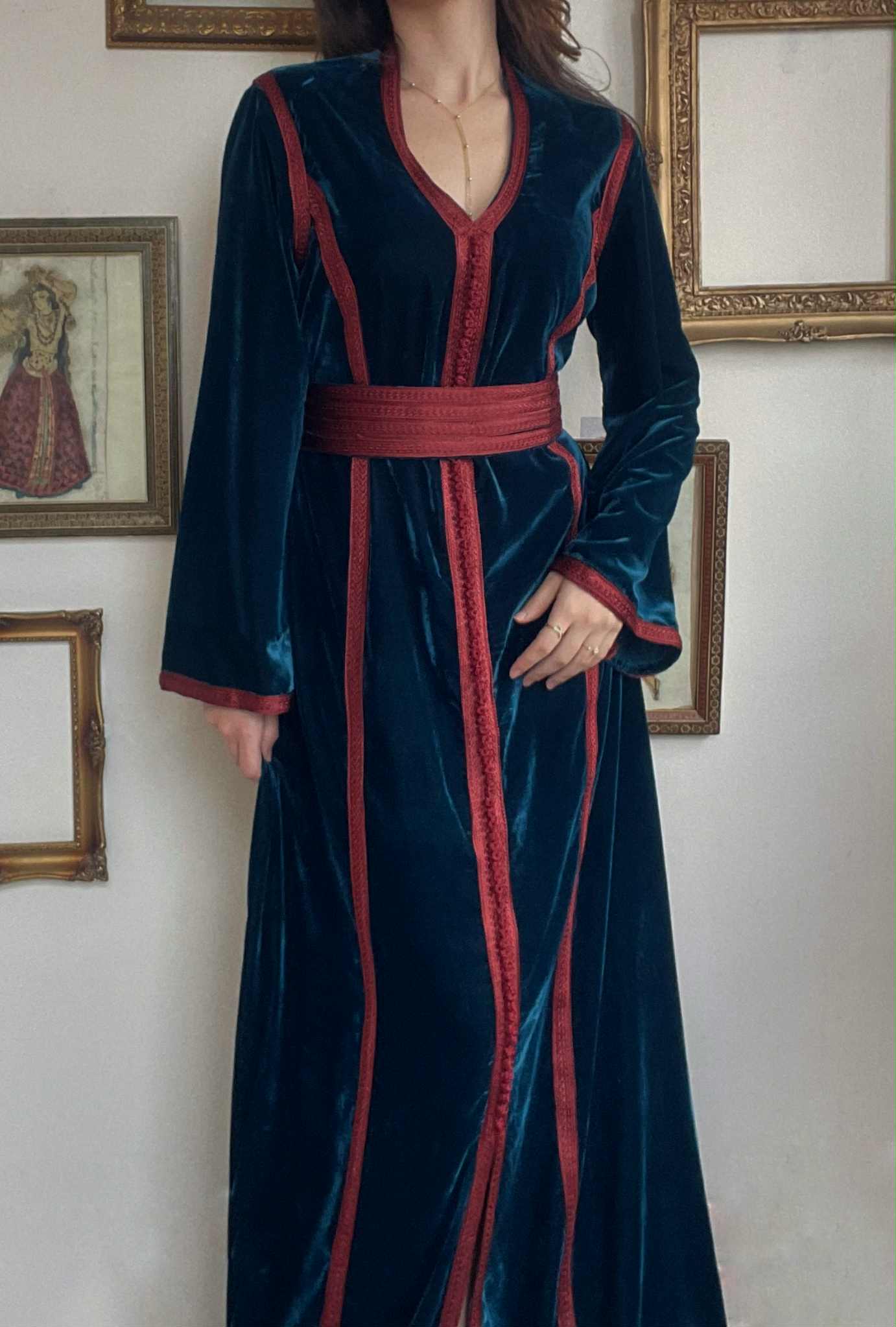 Caftan Velours Bleu Cannard