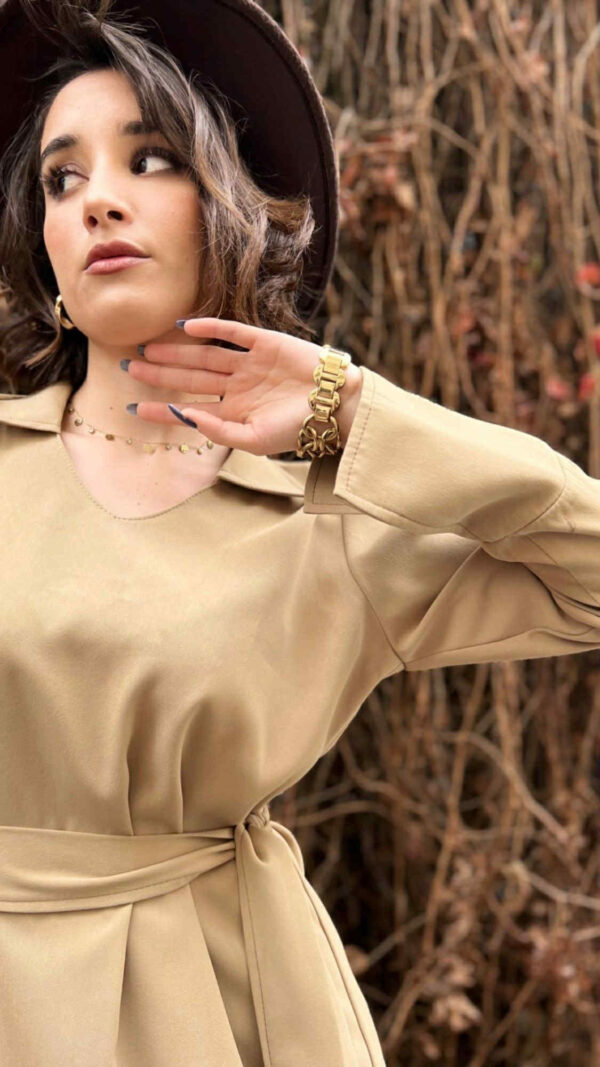 robe camel moutarde Robe moutarde