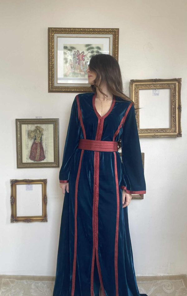 Caftan Velours Bleu Cannard
